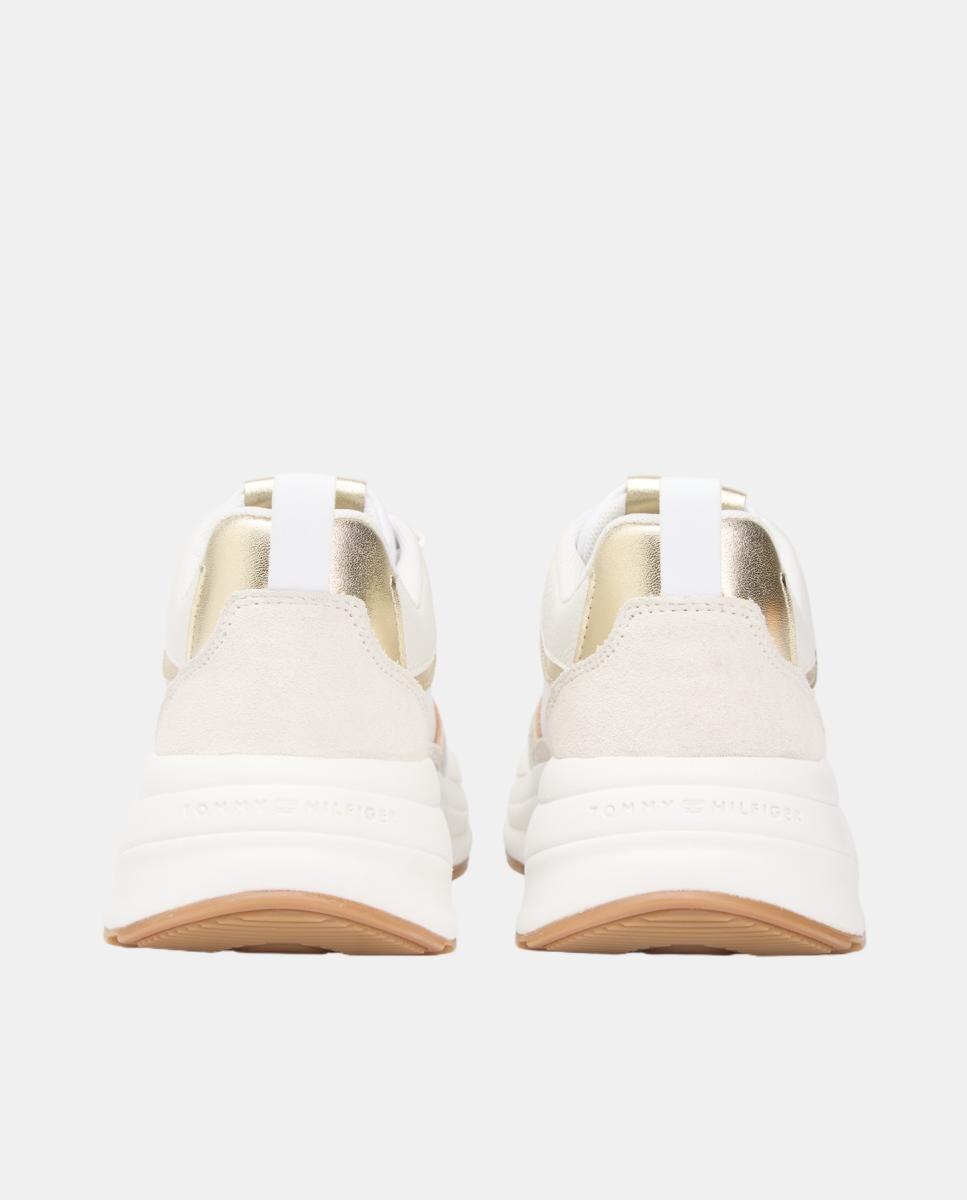 Sapatilhas com Bandeira TH - Dourado Branco-5