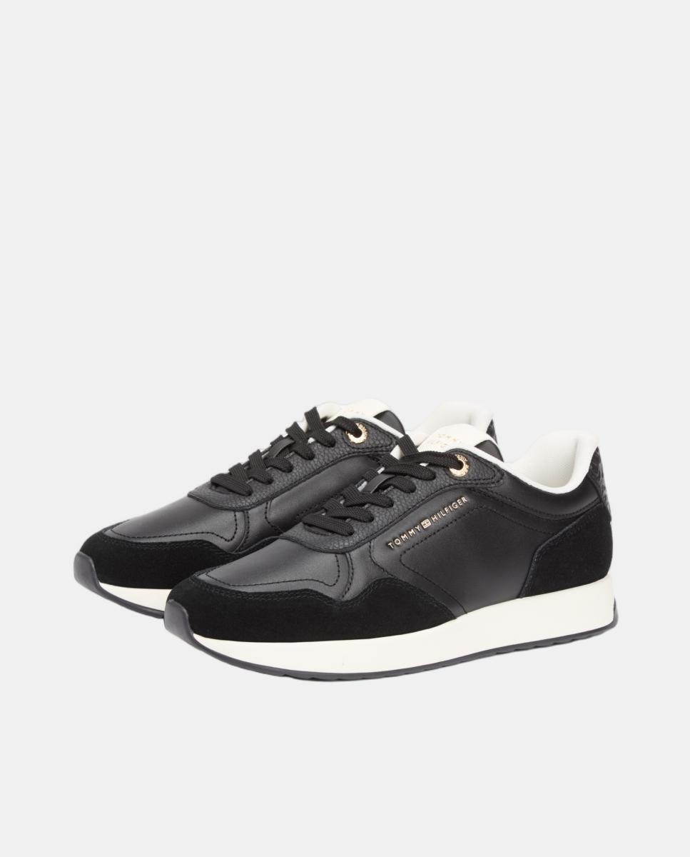 Sapatilhas em Pele com Monograma TH Branco-4