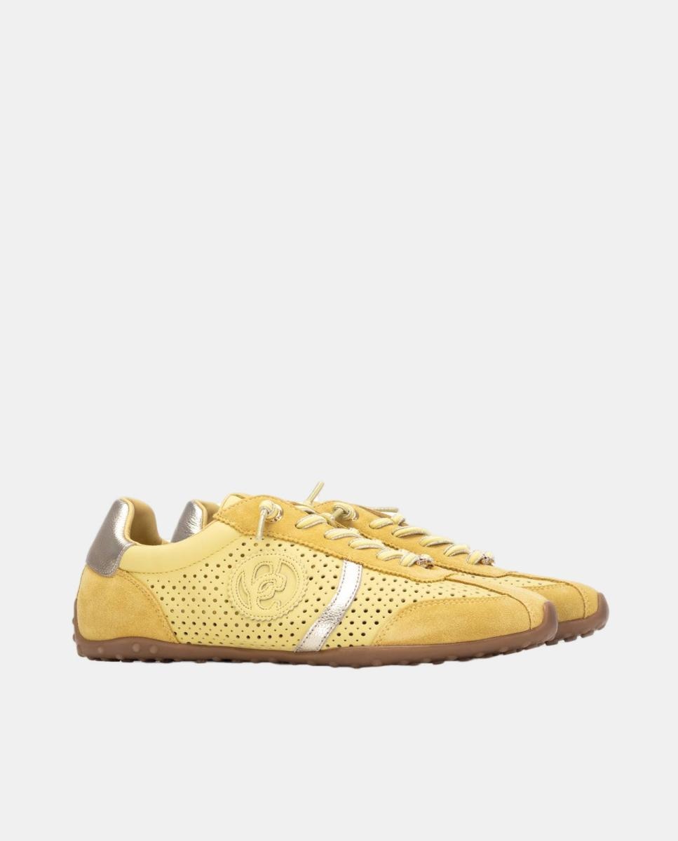 Sapatos em Croute Amarelo-4