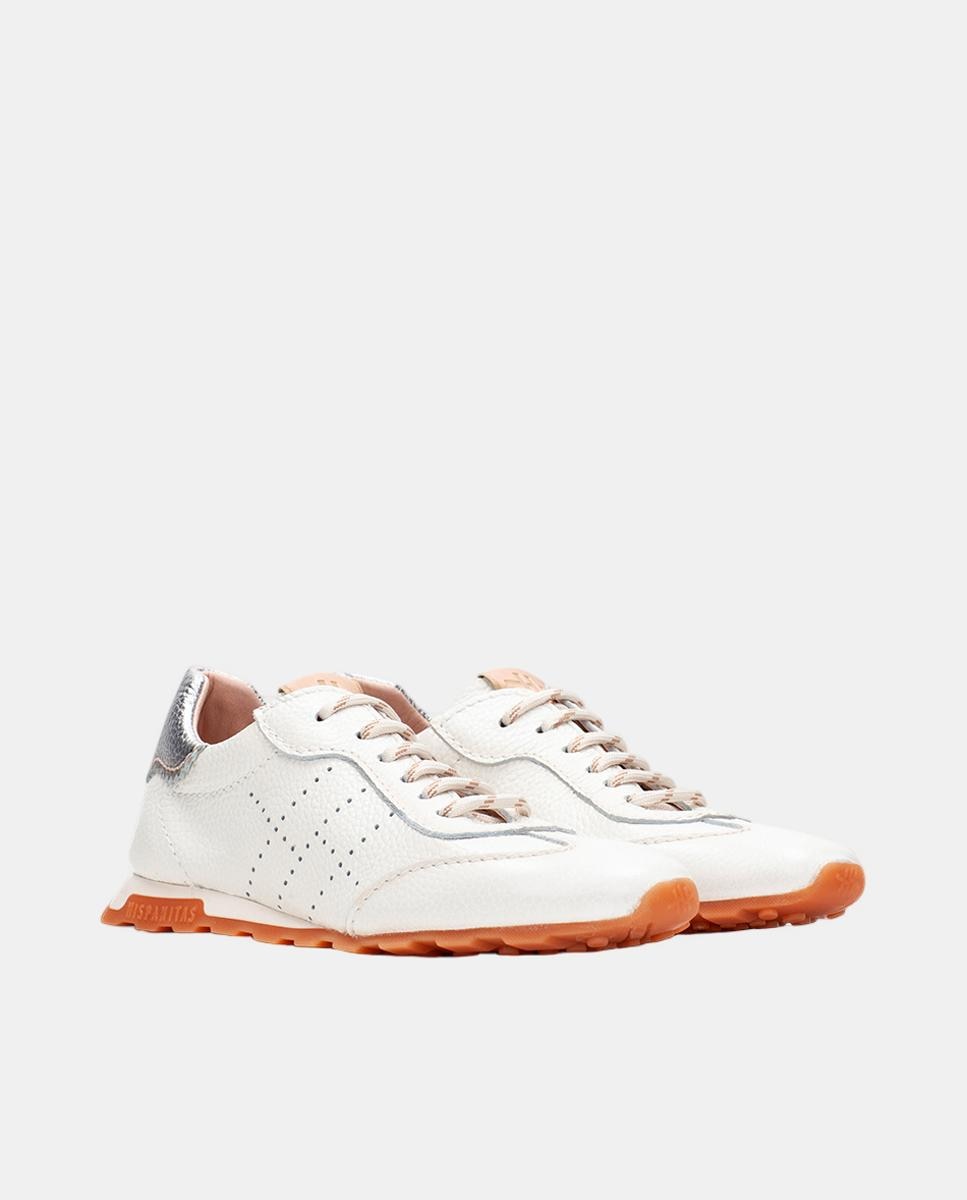 Sapatilhas em Pele Branco-2