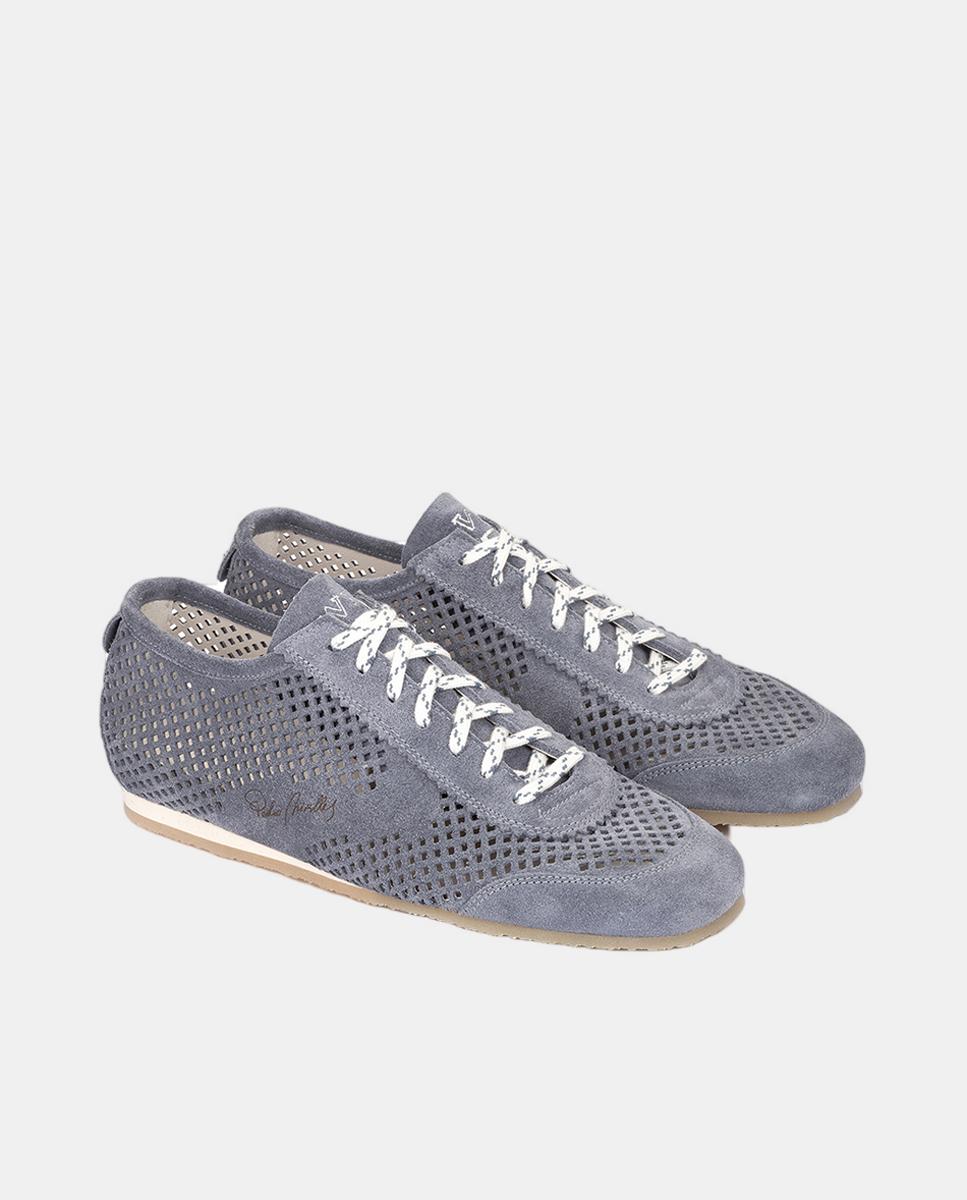 Zapatillas de mujer de piel. - Pedro Miralles - Azul Azul-2