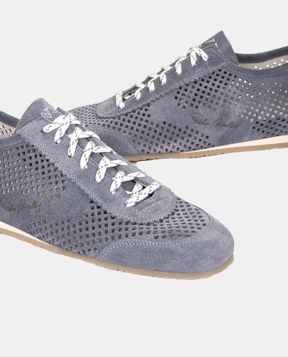 Zapatillas de mujer de piel. - Pedro Miralles - Azul Azul-4