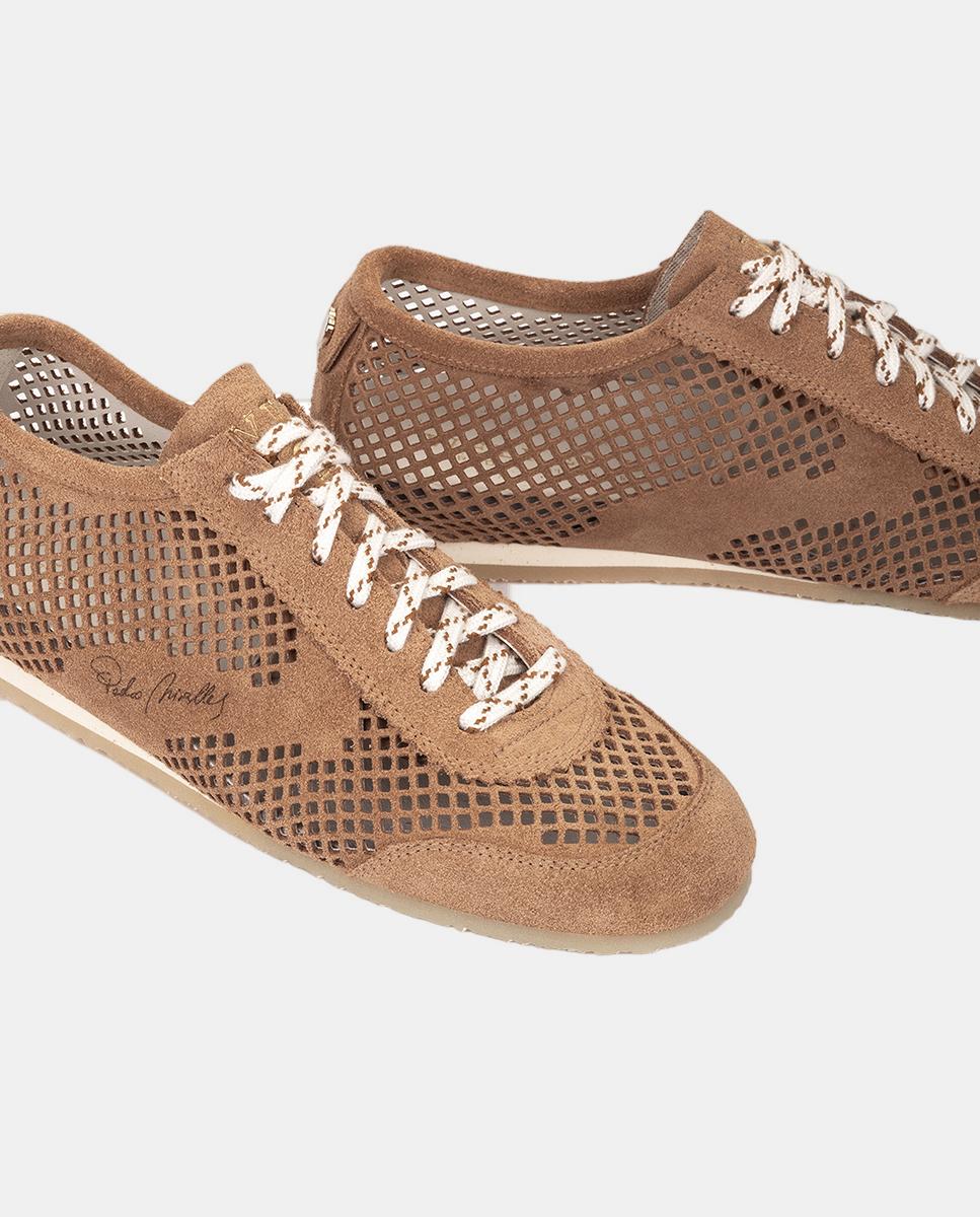 Zapatillas de mujer de piel. - Pedro Miralles - Marrón claro Marrón claro-4