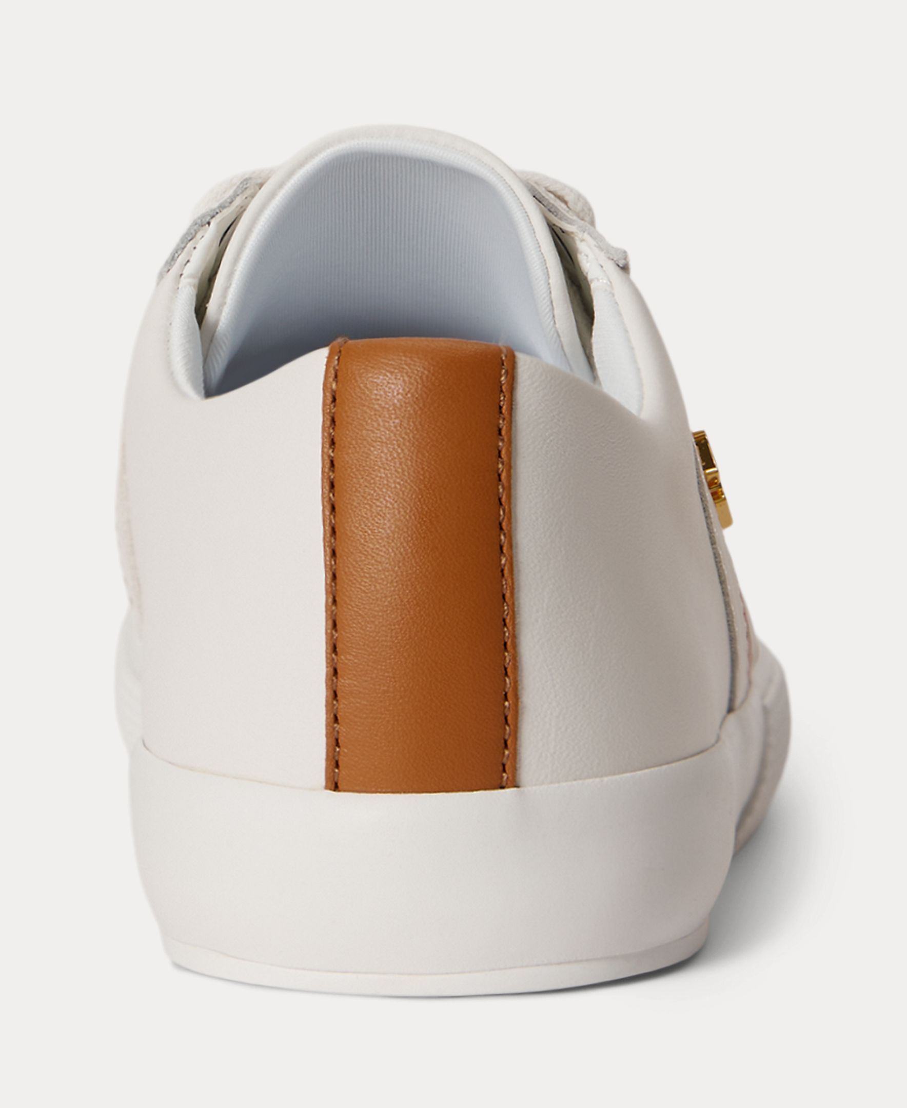 Sapatilhas Janson II em Pele às Riscas Laterais Branco-4