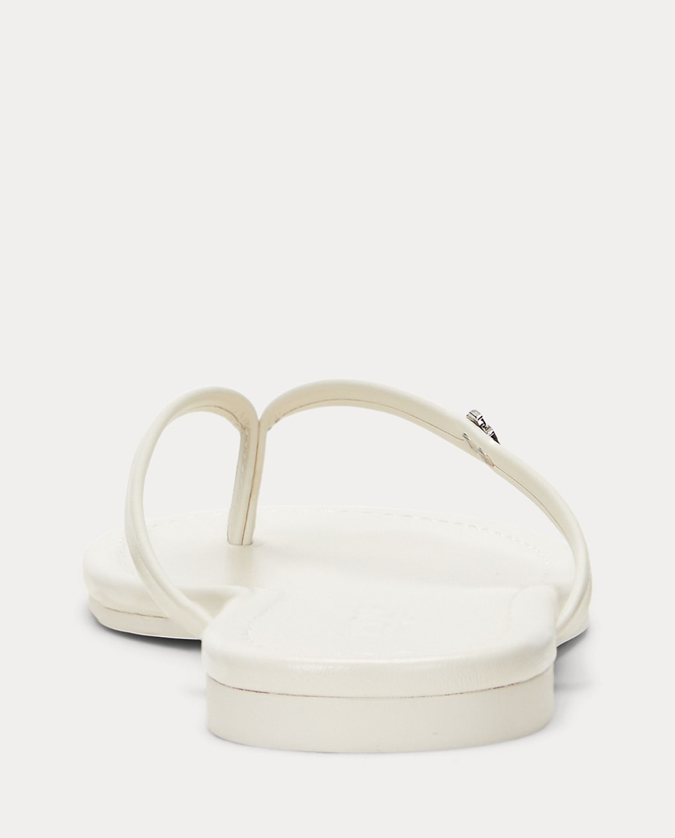 Sandálias Tipo Chinelos em Pele Branco-2