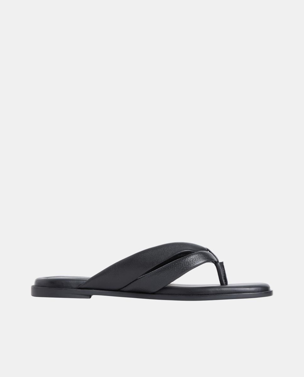 Imagem 0 de Sandálias Rasas em Pele com Logótipo