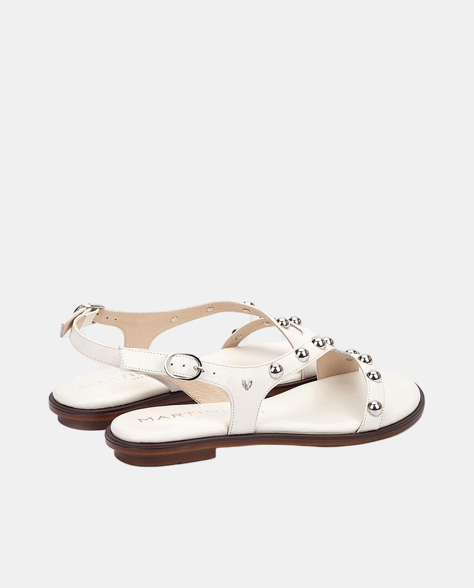 Sandálias com Tachas Stropez Bege-4