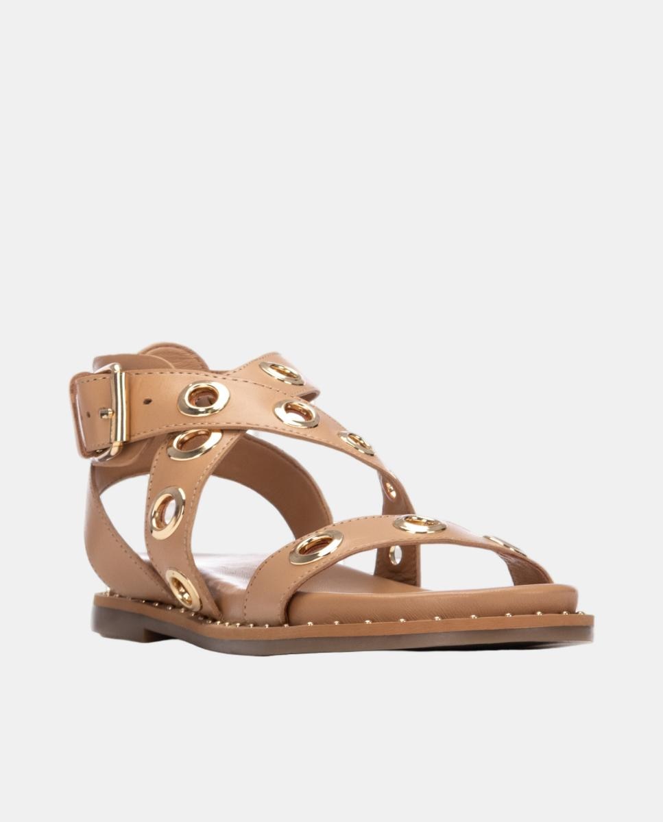 Sandálias em Pele Preto-2