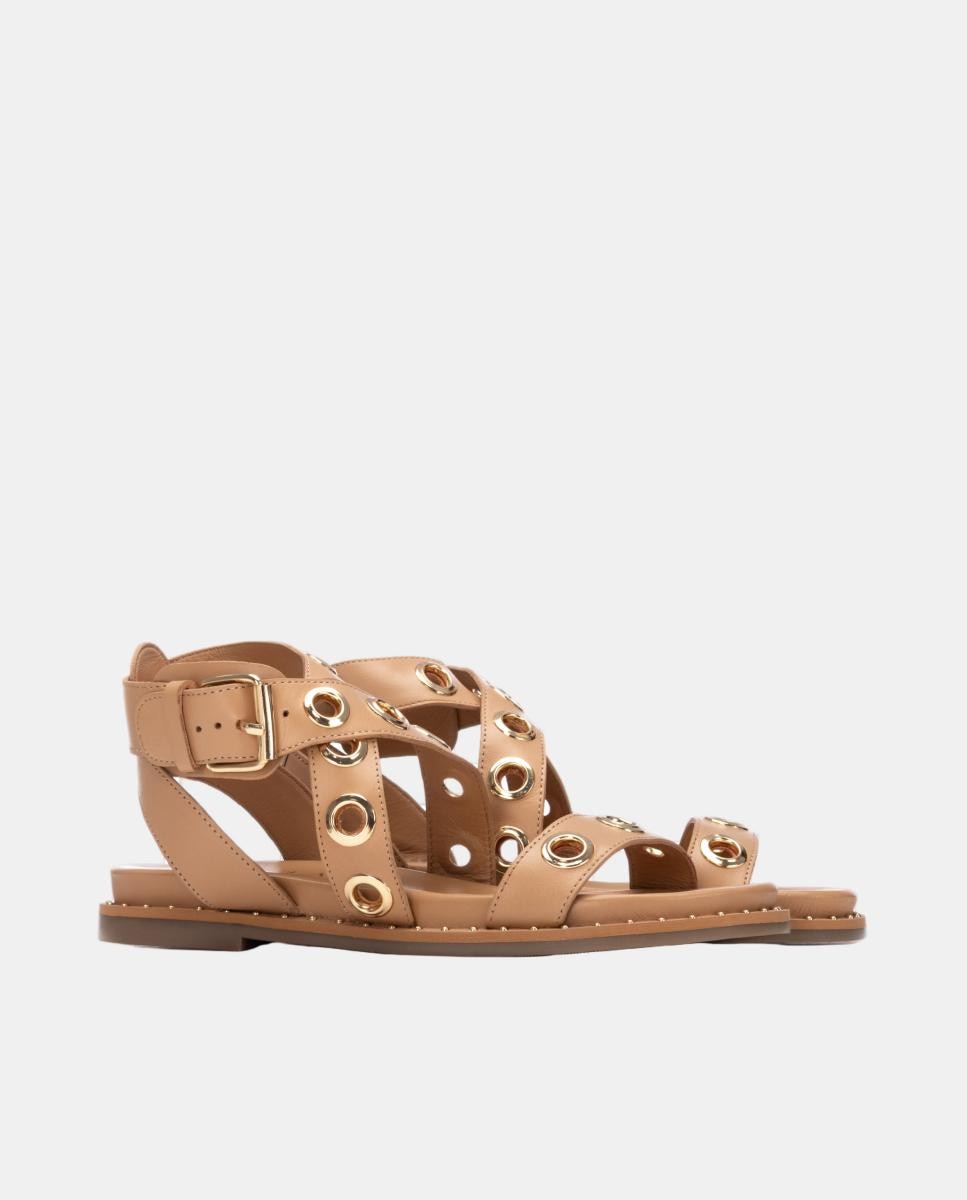 Sandálias em Pele Preto-4