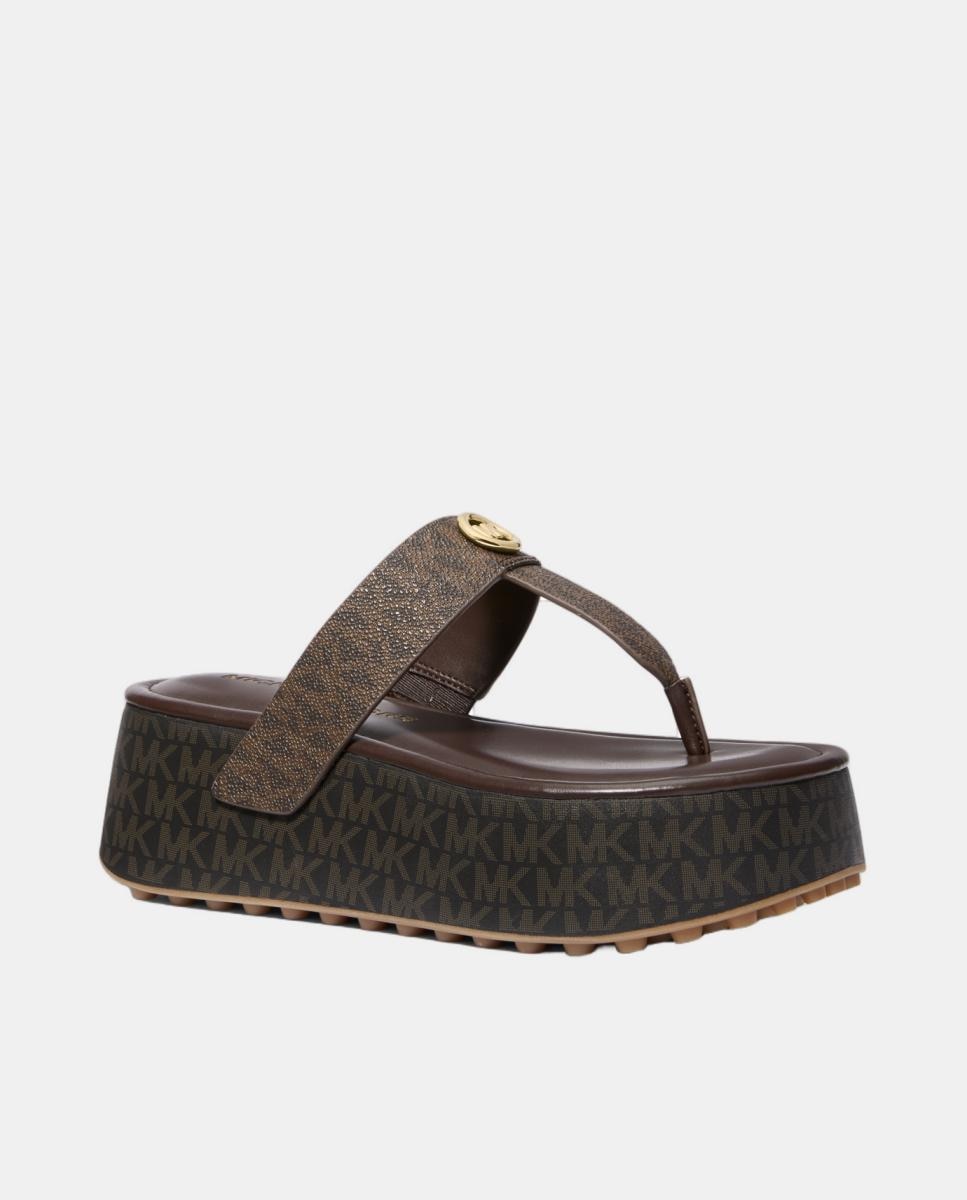 Sandálias Flatform Koya de Mujer Castanho-escuro-2