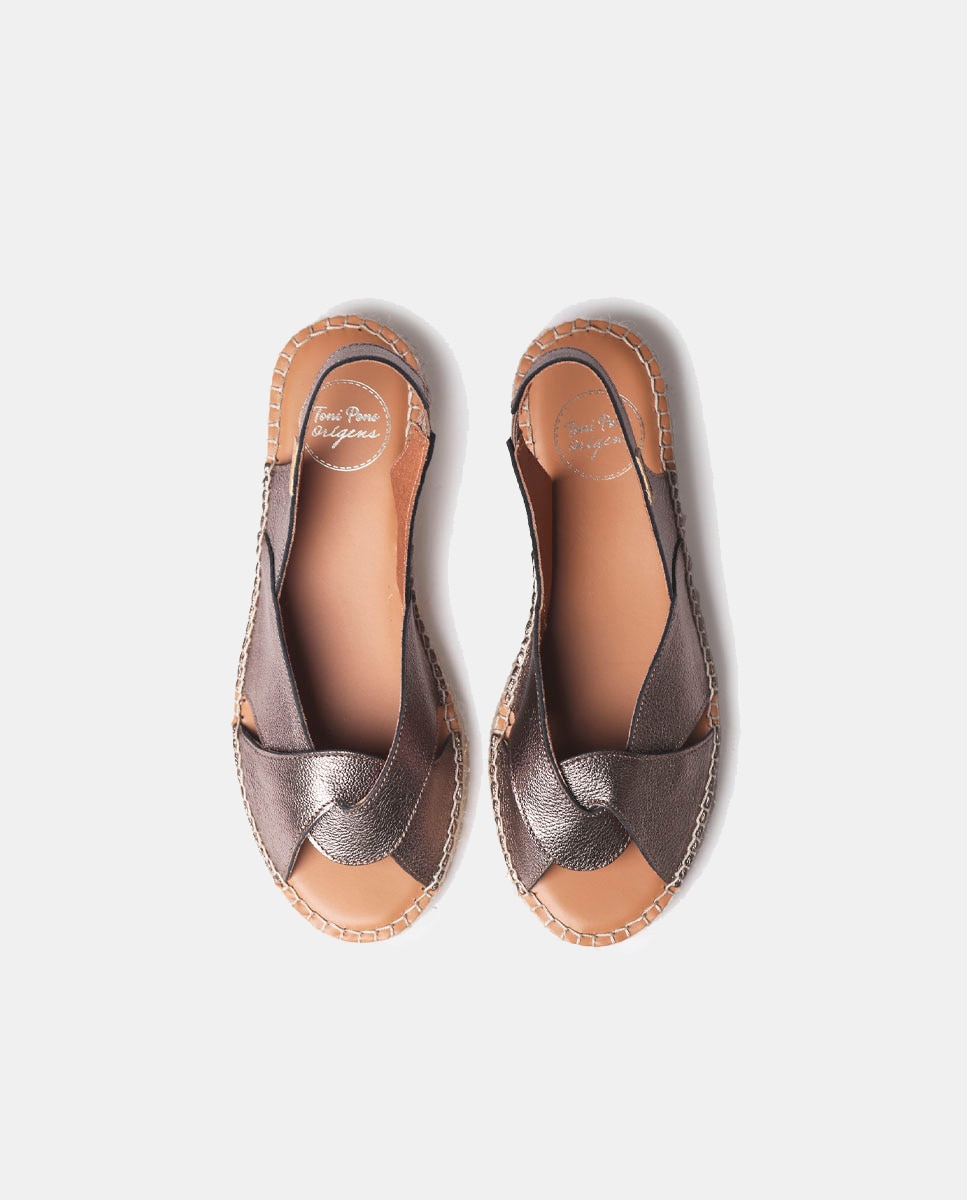 Alpercatas em Pele Bronze-3