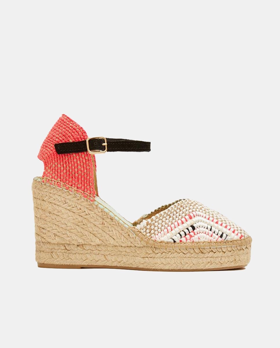 Imagem 0 de Alpercatas com Pala de Seda Artificial e Cunha