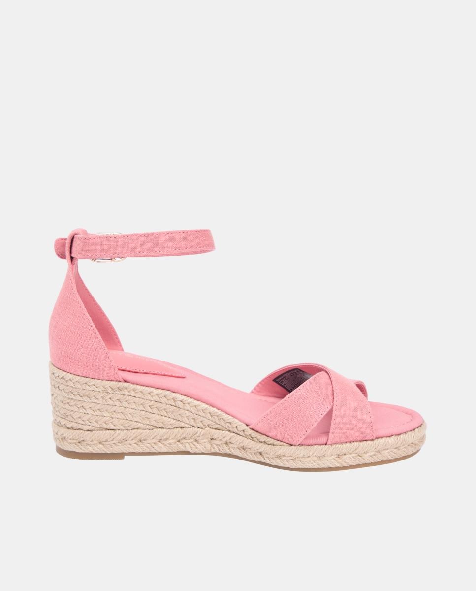 Imagem 0 de Sapatos de Cunha Cruzada de Juta de Algodão