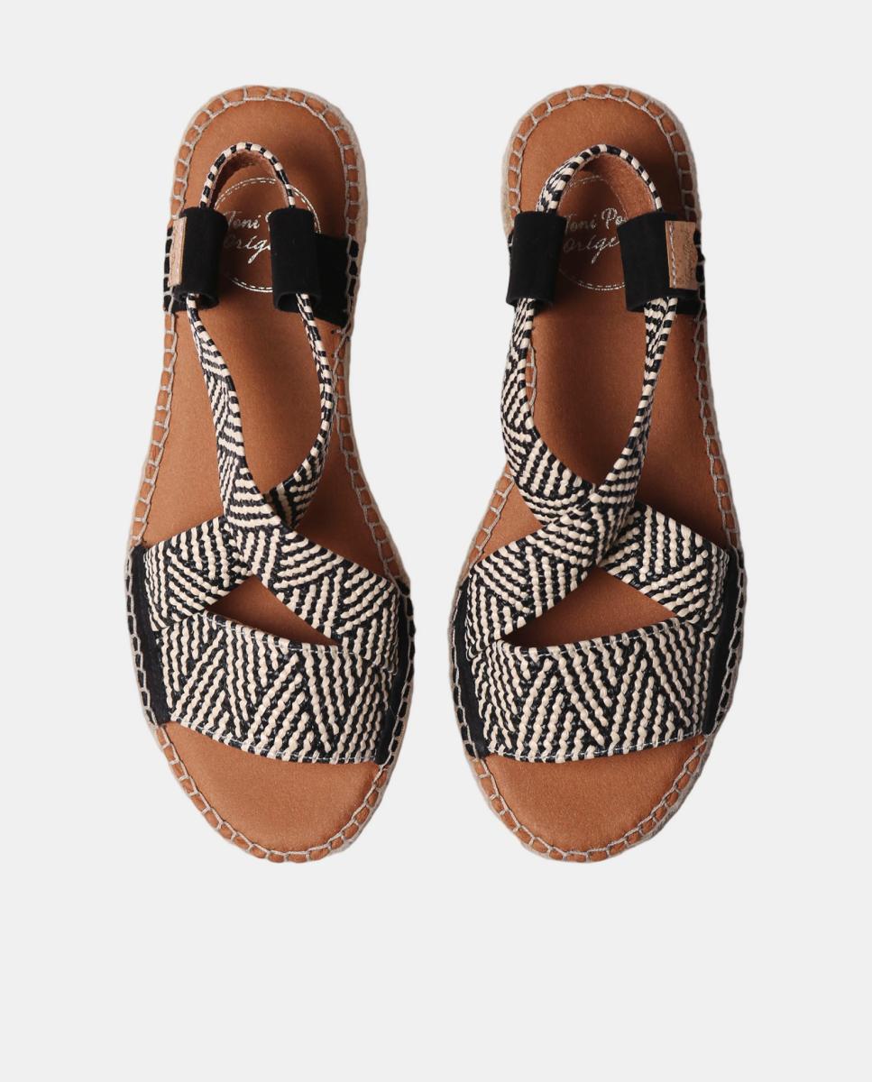 Alpercatas Abertas com Elásticos - Multicolor Branco-3