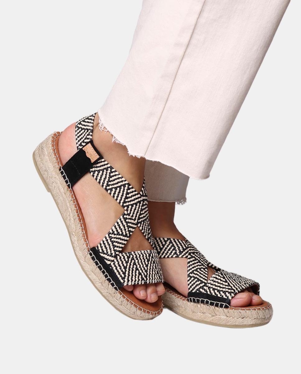 Alpercatas Abertas com Elásticos - Multicolor Branco-4