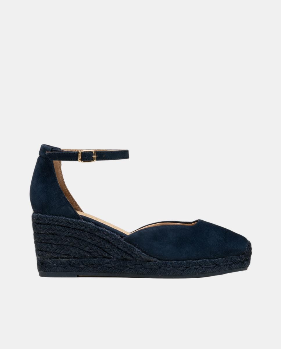 Gaimo - Alpargatas de cuña monocromáticas en piel.