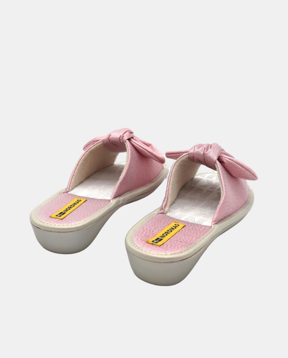 Chinelos de Quarto em Tecido Rosa-pastilha-3