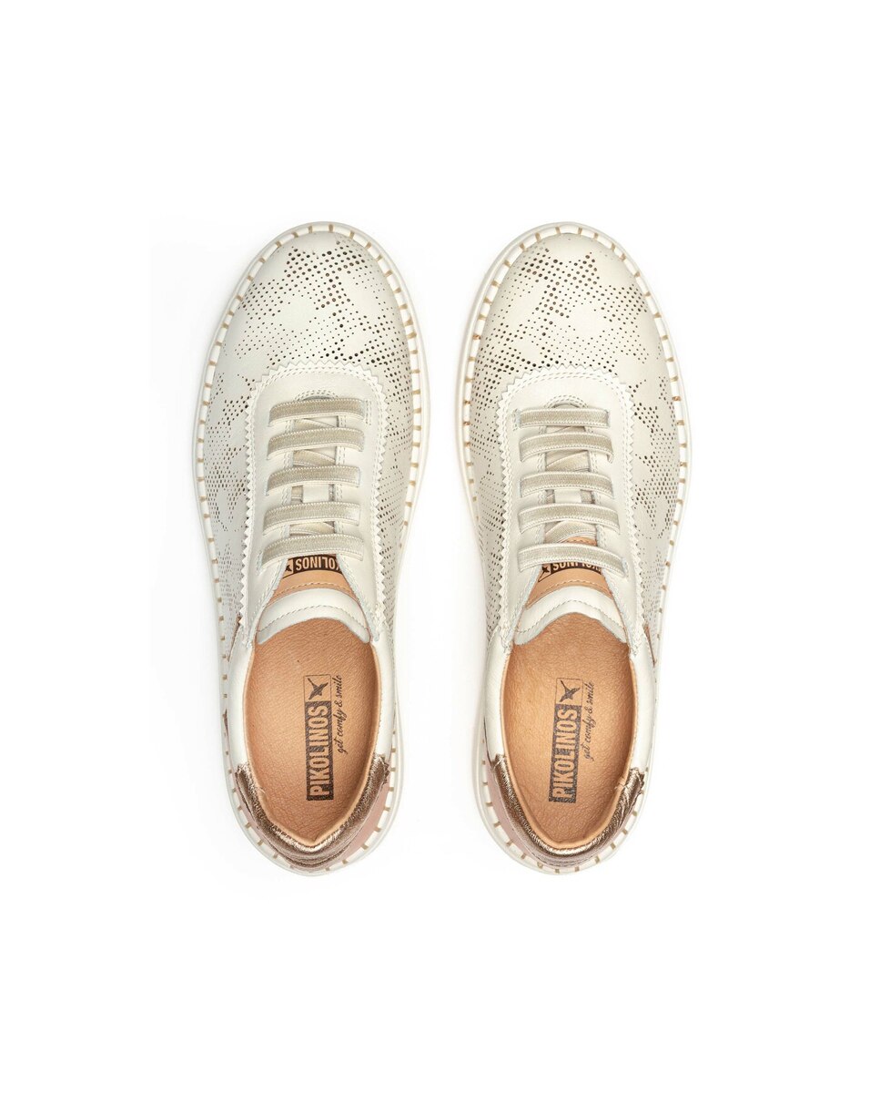 Sapatilhas em Pele - Castanho Branco-3