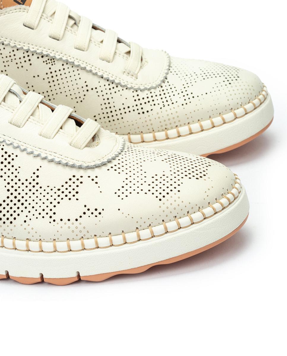 Sapatilhas em Pele - Castanho Branco-7