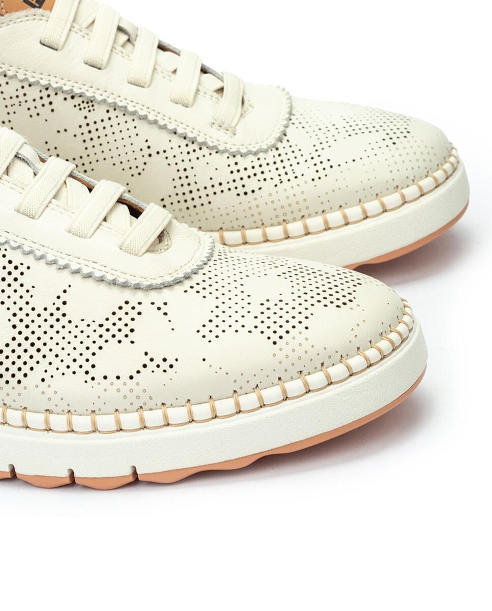 Sapatilhas em Pele - Castanho Branco-7