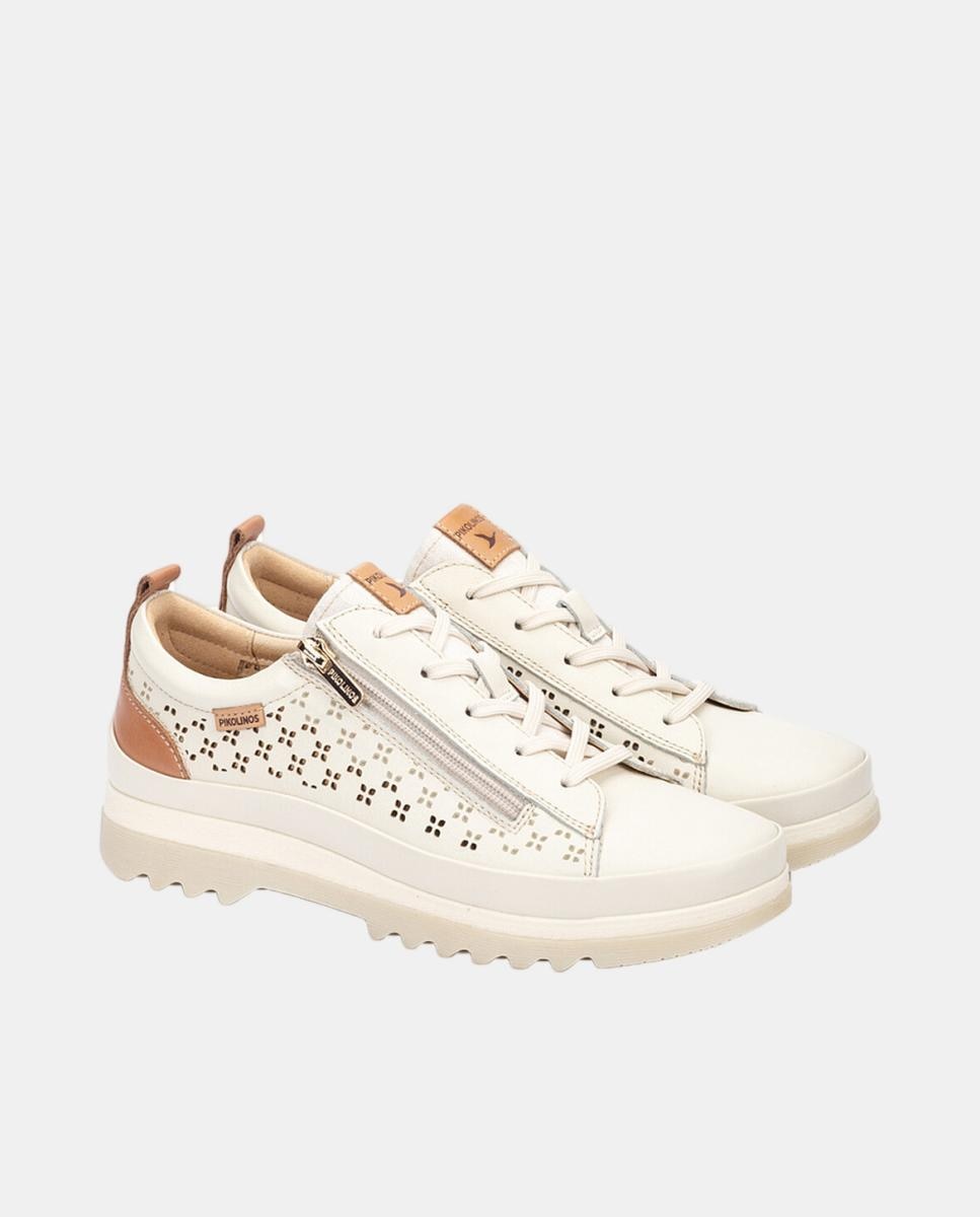 Sapatilhas em Pele Branco-2