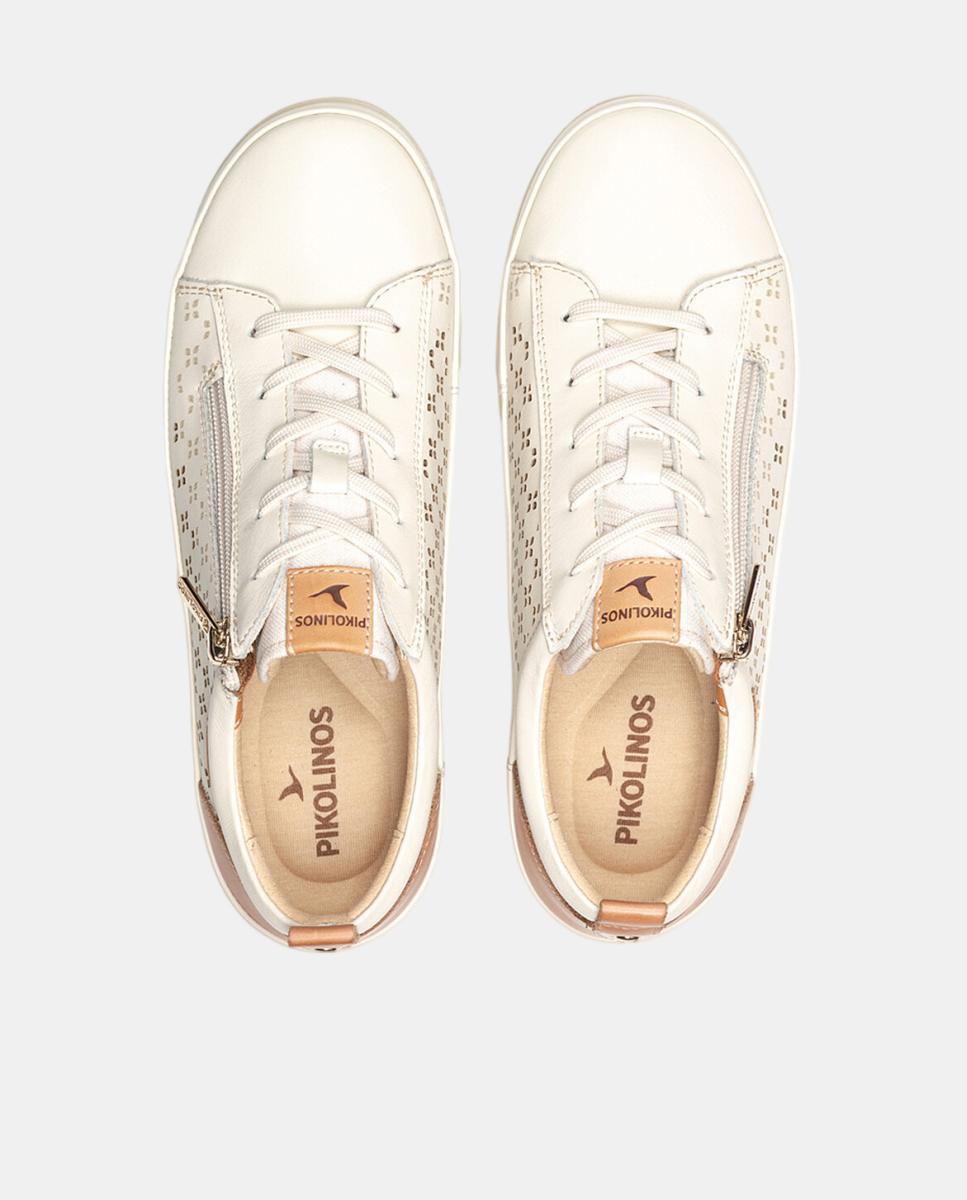 Sapatilhas em Pele Branco-5
