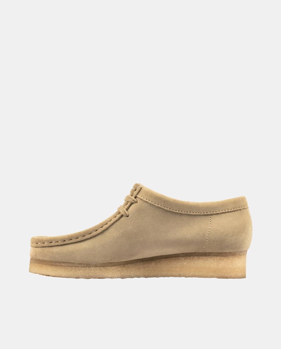 Sapatos Wallabee em Camurça com Sola de Crepe - Maple Castanho Suave-2