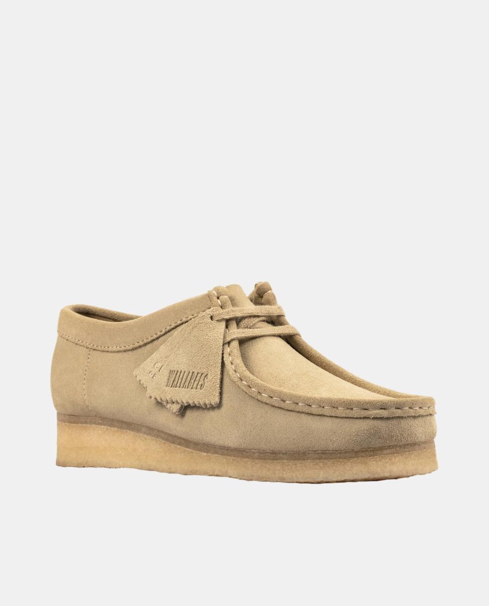 Sapatos Wallabee em Camurça com Sola de Crepe - Maple Castanho Suave-3