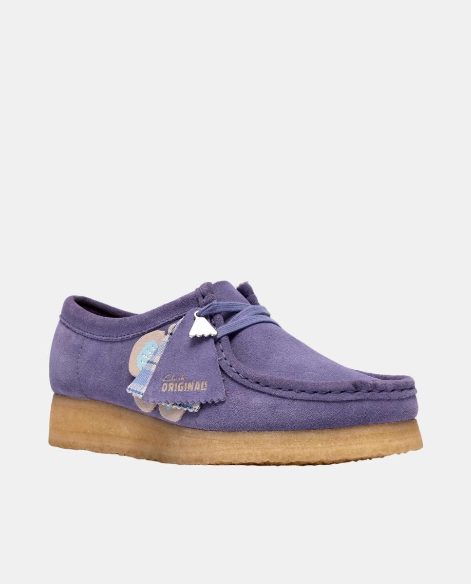 Sapatos Wallabee em Camurça com Sola de Crepe - Purple Interest Lilás-3