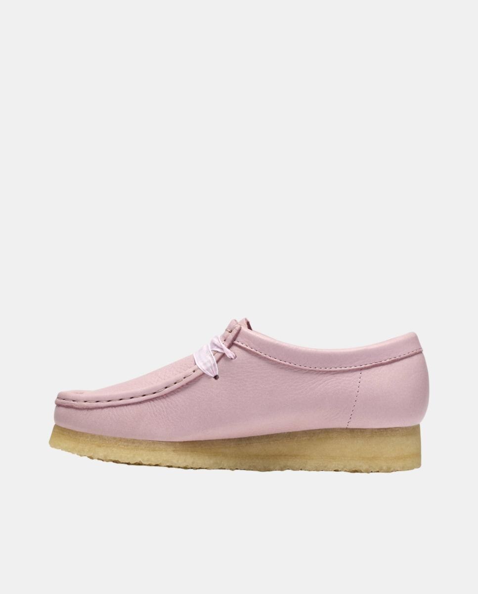 Sapatos Wallabee em Couro com Sola de Crepe - Baby Pink Rosa-2