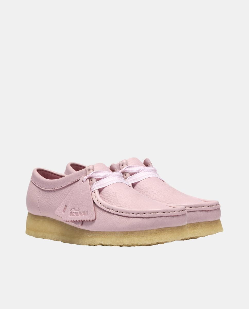 Sapatos Wallabee em Couro com Sola de Crepe - Baby Pink Rosa-3
