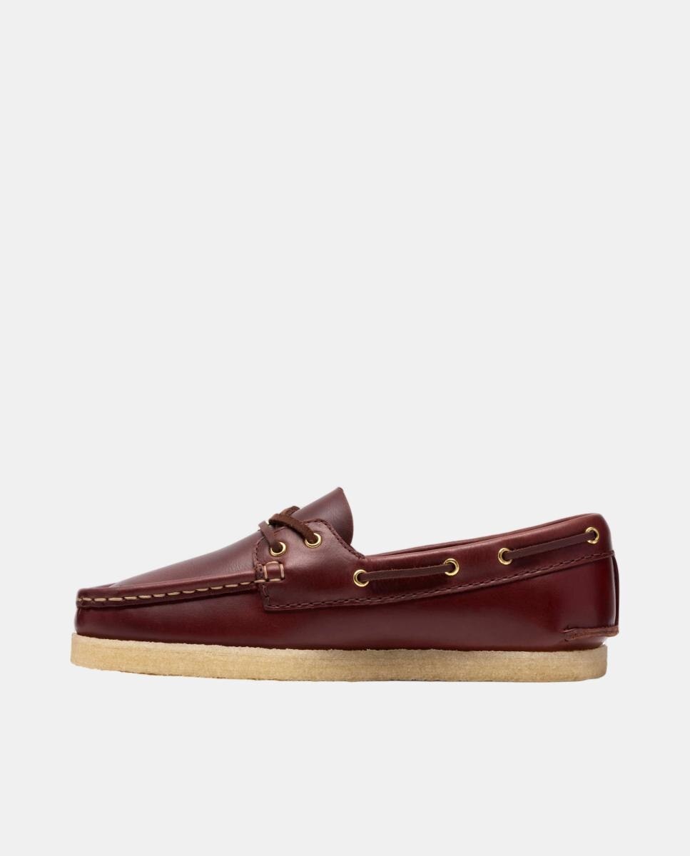 Sapatos Godney Boat British Tan em Couro com Sola de Crepe Castanho-2