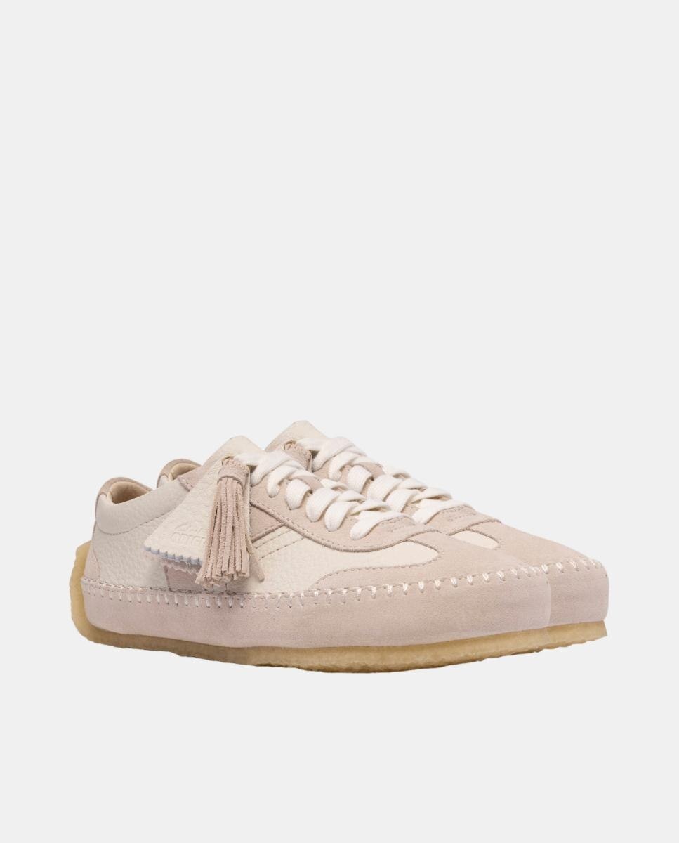 Sapatos Tor Low Off White em Camurça com Sola de Crepe Branco-marfim-3
