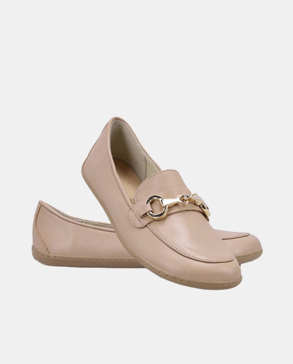 Mocasines para mujer en piel y suela plana sin drop - Be Lenka - Marrón claro Marrón claro-2