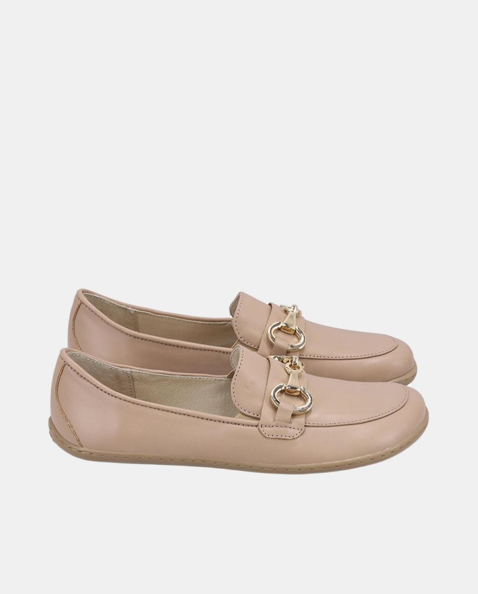 Mocasines para mujer en piel y suela plana sin drop - Be Lenka - Marrón claro Marrón claro-3
