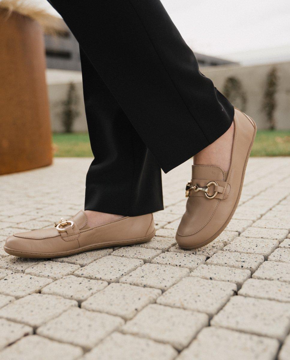 Mocasines para mujer en piel y suela plana sin drop - Be Lenka - Marrón claro Marrón claro-8