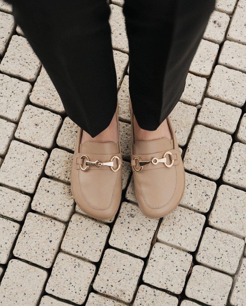 Mocasines para mujer en piel y suela plana sin drop - Be Lenka - Marrón claro Marrón claro-9