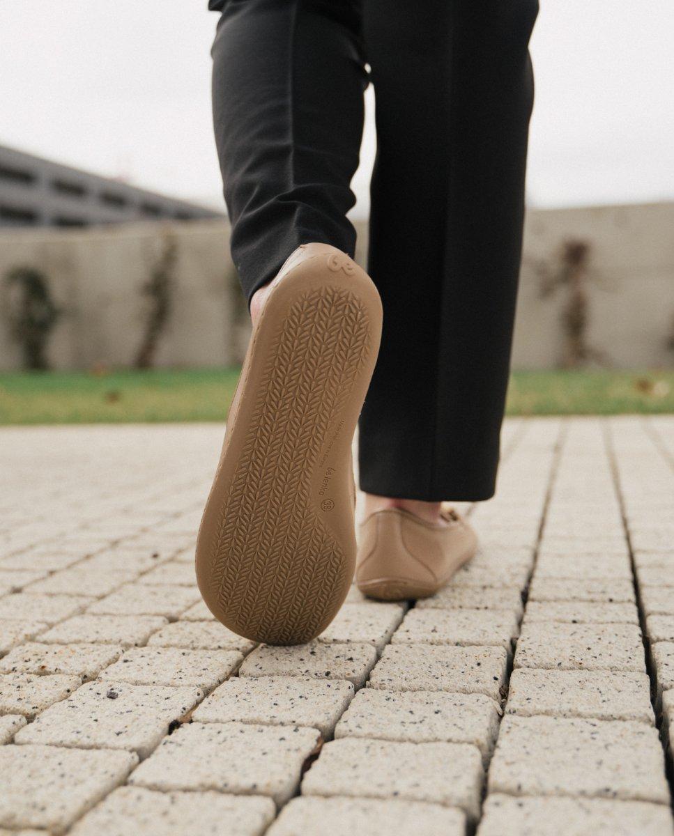 Mocasines para mujer en piel y suela plana sin drop - Be Lenka - Marrón claro Marrón claro-10