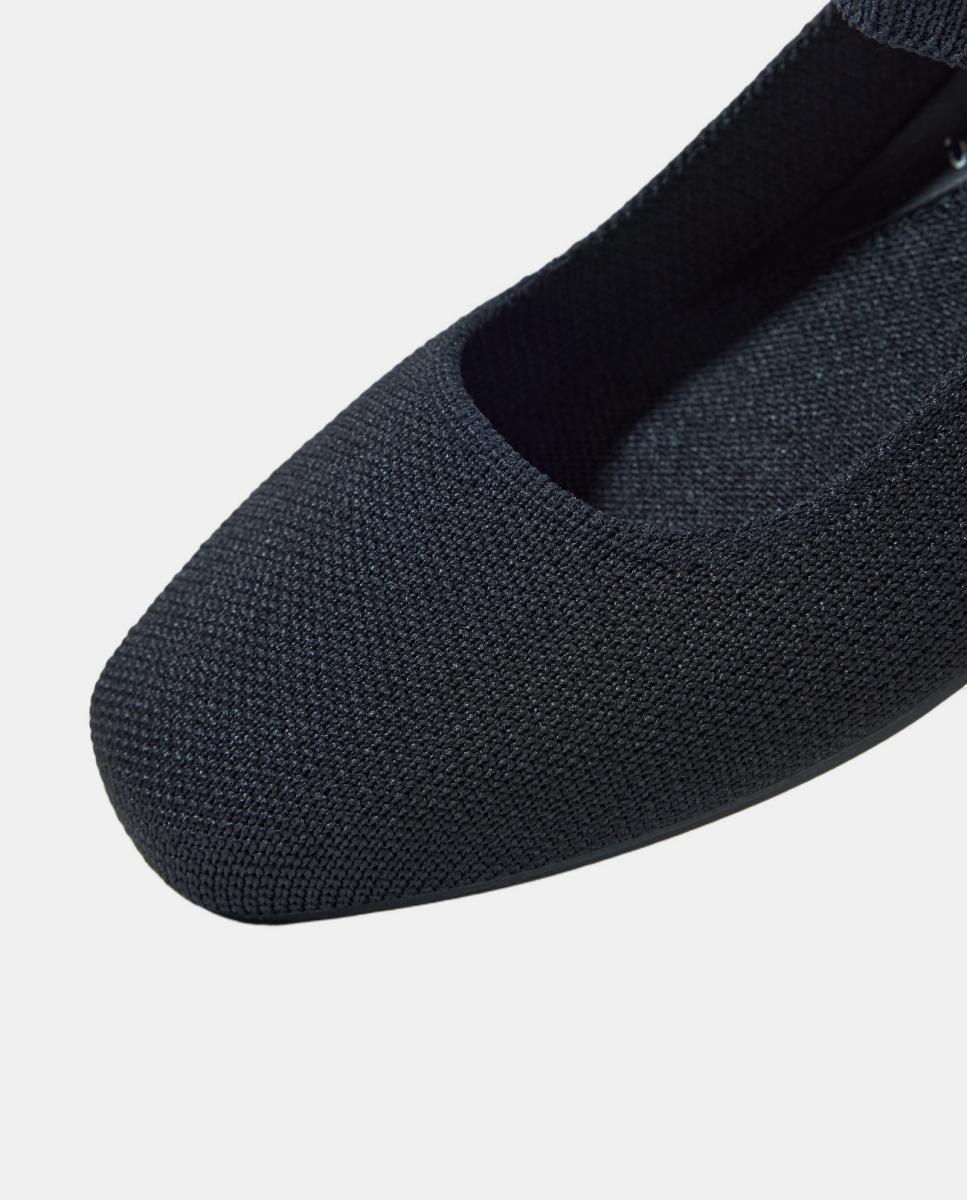 Mercedita ponta quadrada textil max Preto mate-4