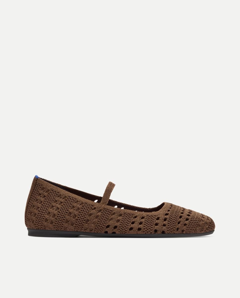 Imagem 0 de Sapatos de Presilha Rasos com Biqueira Quadrada