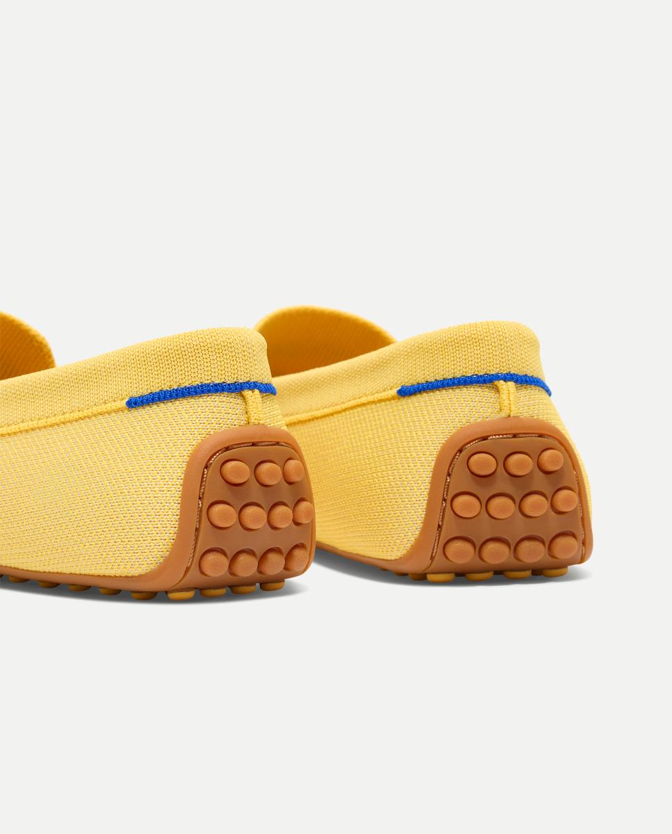 Mocassins com Biqueira Quadrada Amarelo-3