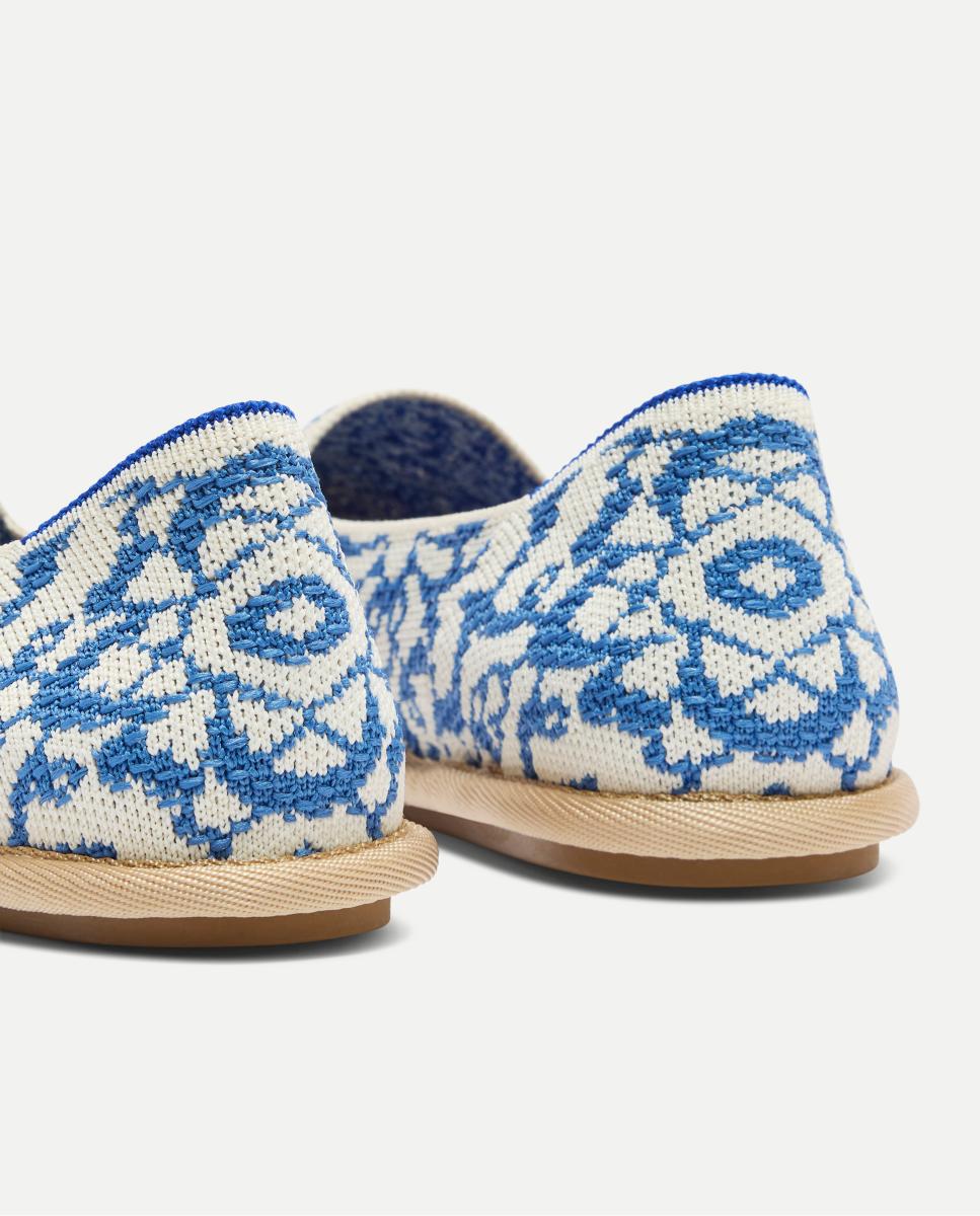 Mocassins em Tecido Flexível e Palmilha Acolchoada Azul-3