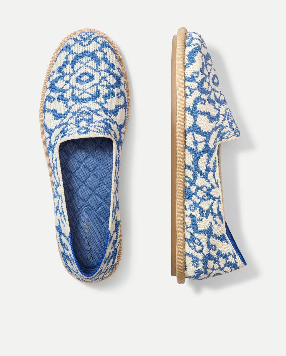 Mocassins em Tecido Flexível e Palmilha Acolchoada Azul-7