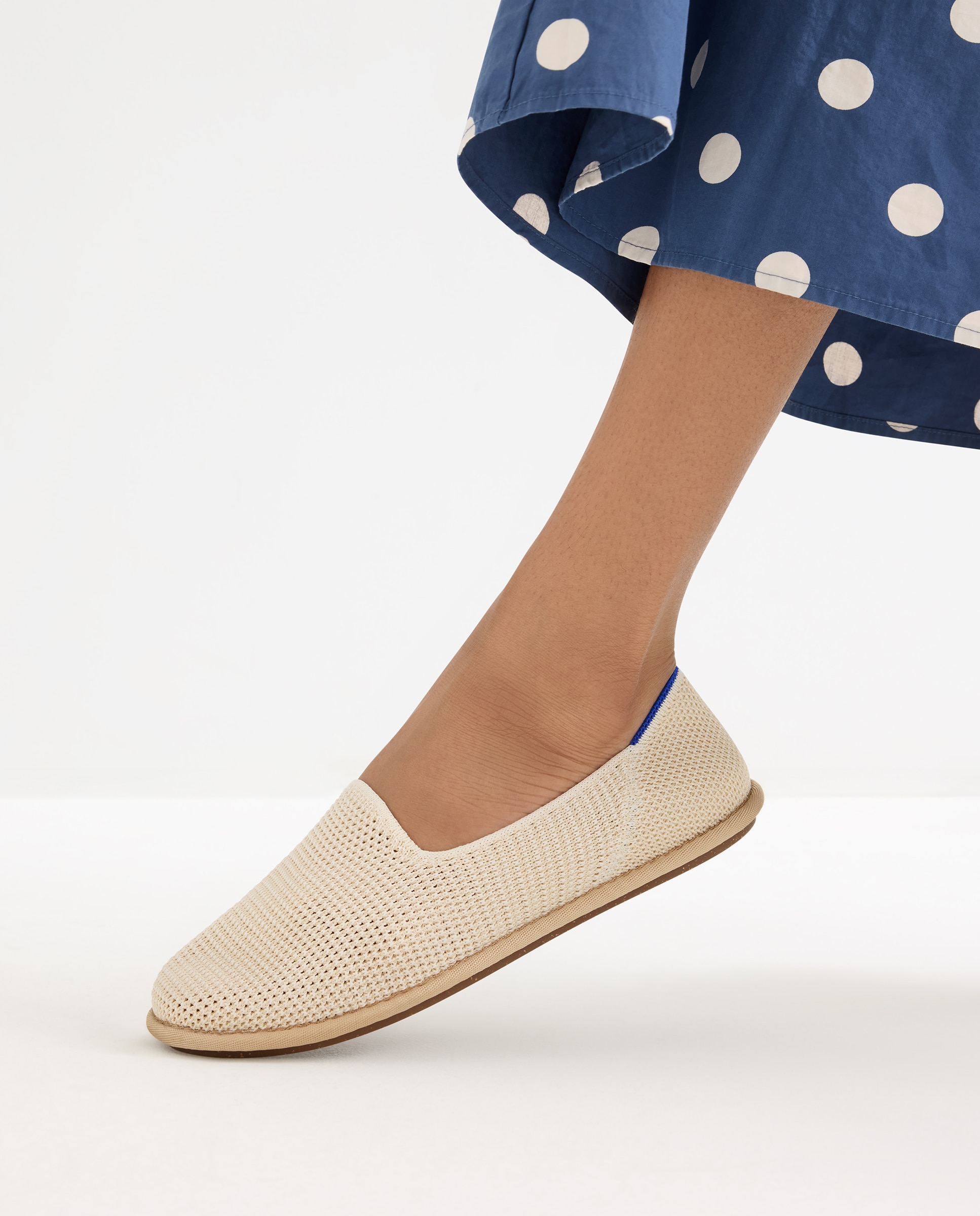 Mocassins em Tecido Flexível e Palmilha Acolchoada Branco-6