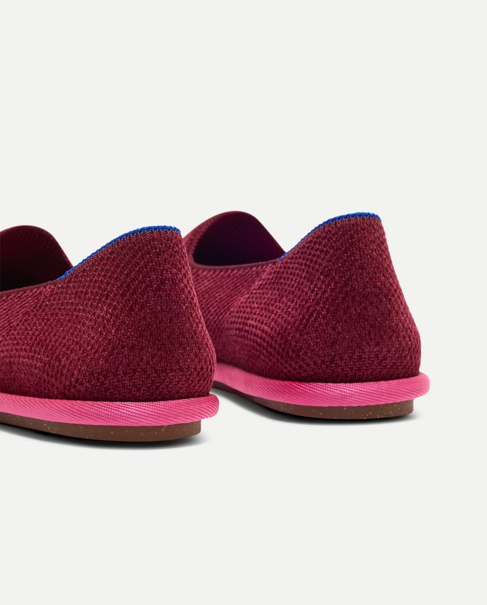 Mocasines mujer de tejido flexible y plantilla acolchada - Rothy´s - Rojo Rojo-3