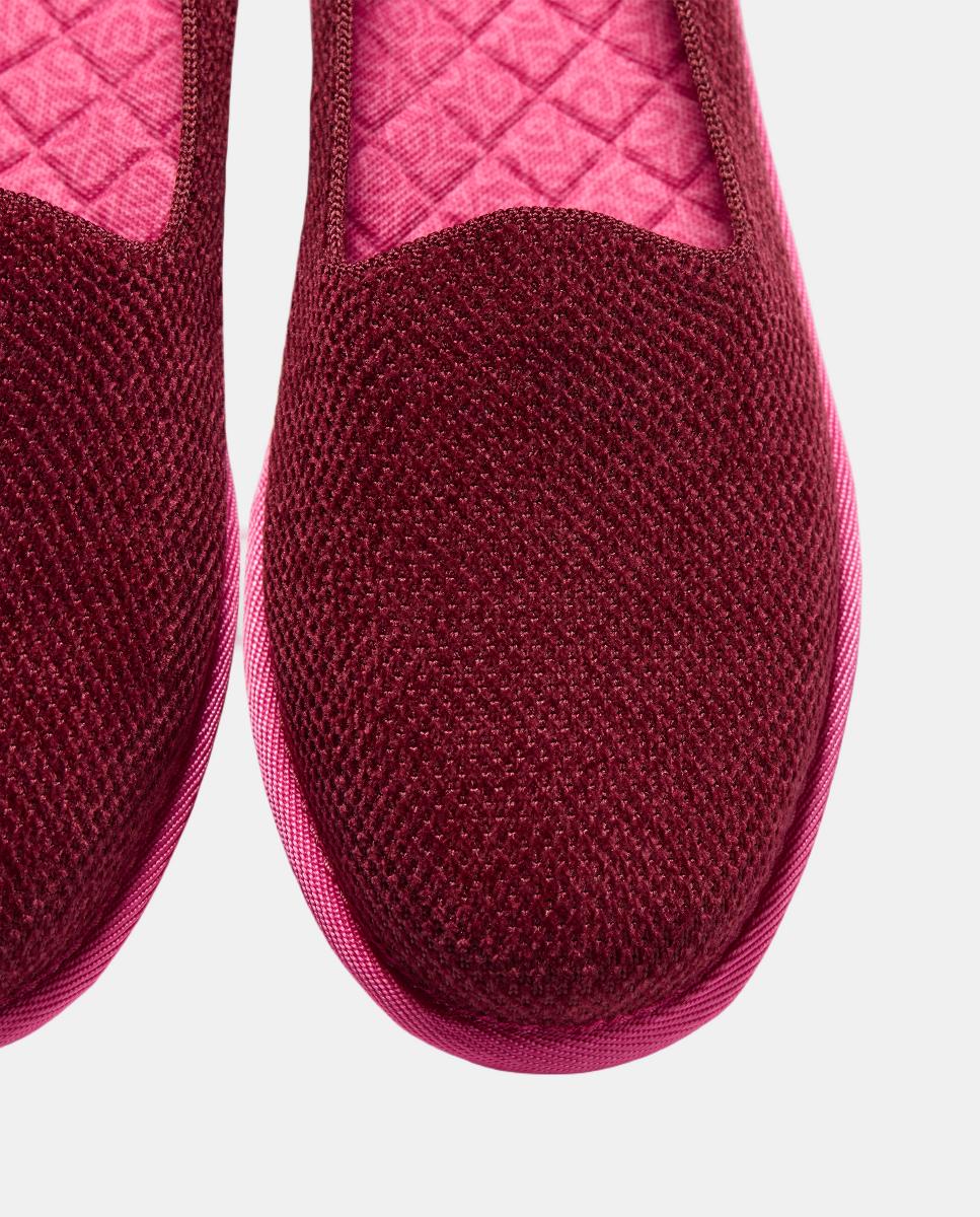 Mocasines mujer de tejido flexible y plantilla acolchada - Rothy´s - Rojo Rojo-4