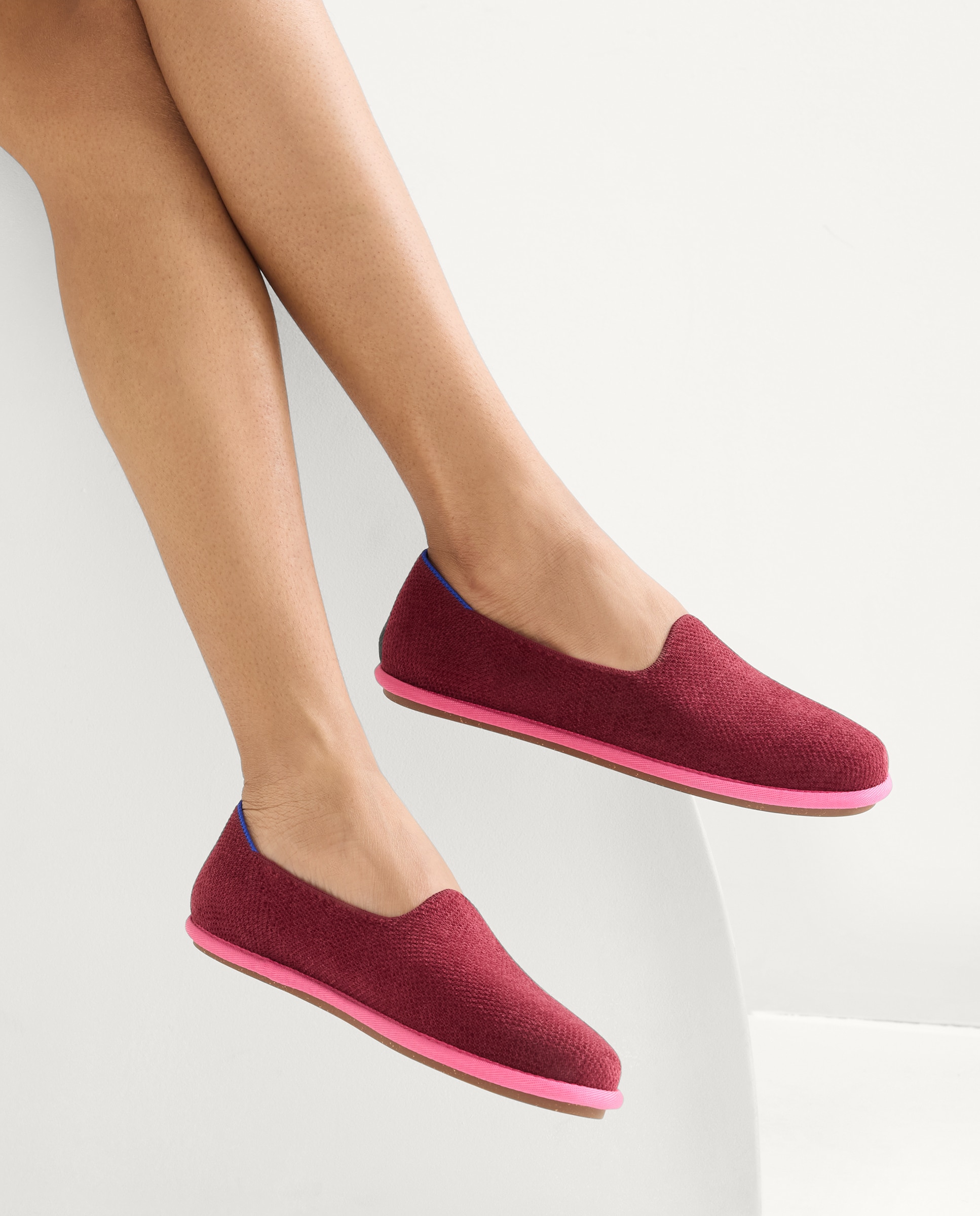 Mocasines mujer de tejido flexible y plantilla acolchada - Rothy´s - Rojo Rojo-6