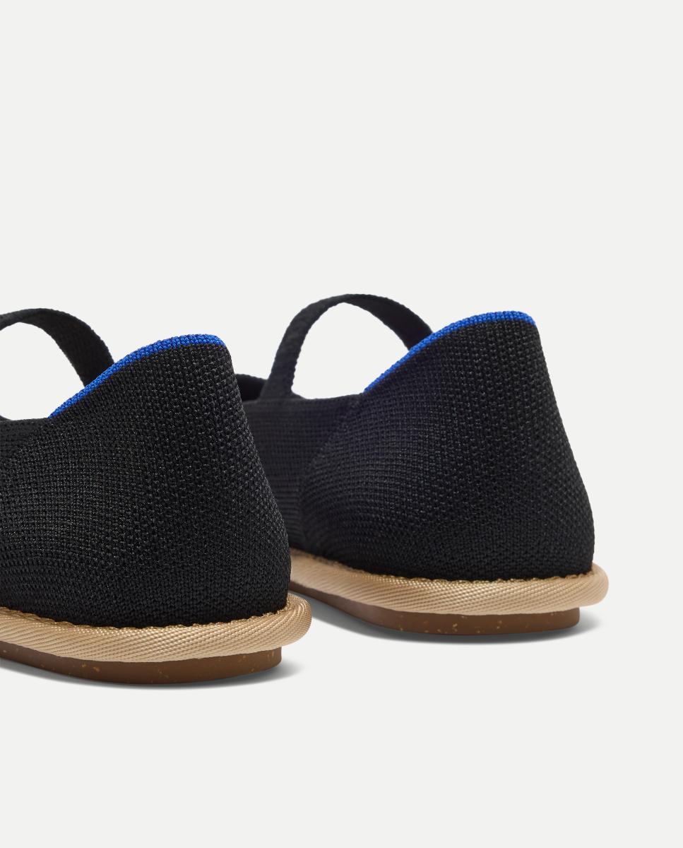 Sapatos de Presilha com Tira Elástica e Tecido Flexível Preto-3