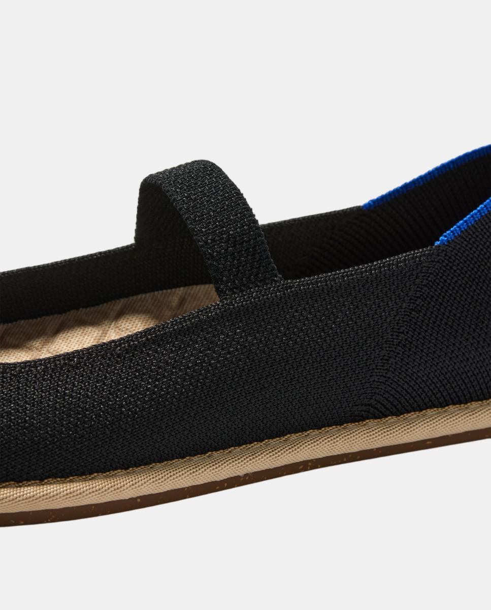 Sapatos de Presilha com Tira Elástica e Tecido Flexível Preto-4