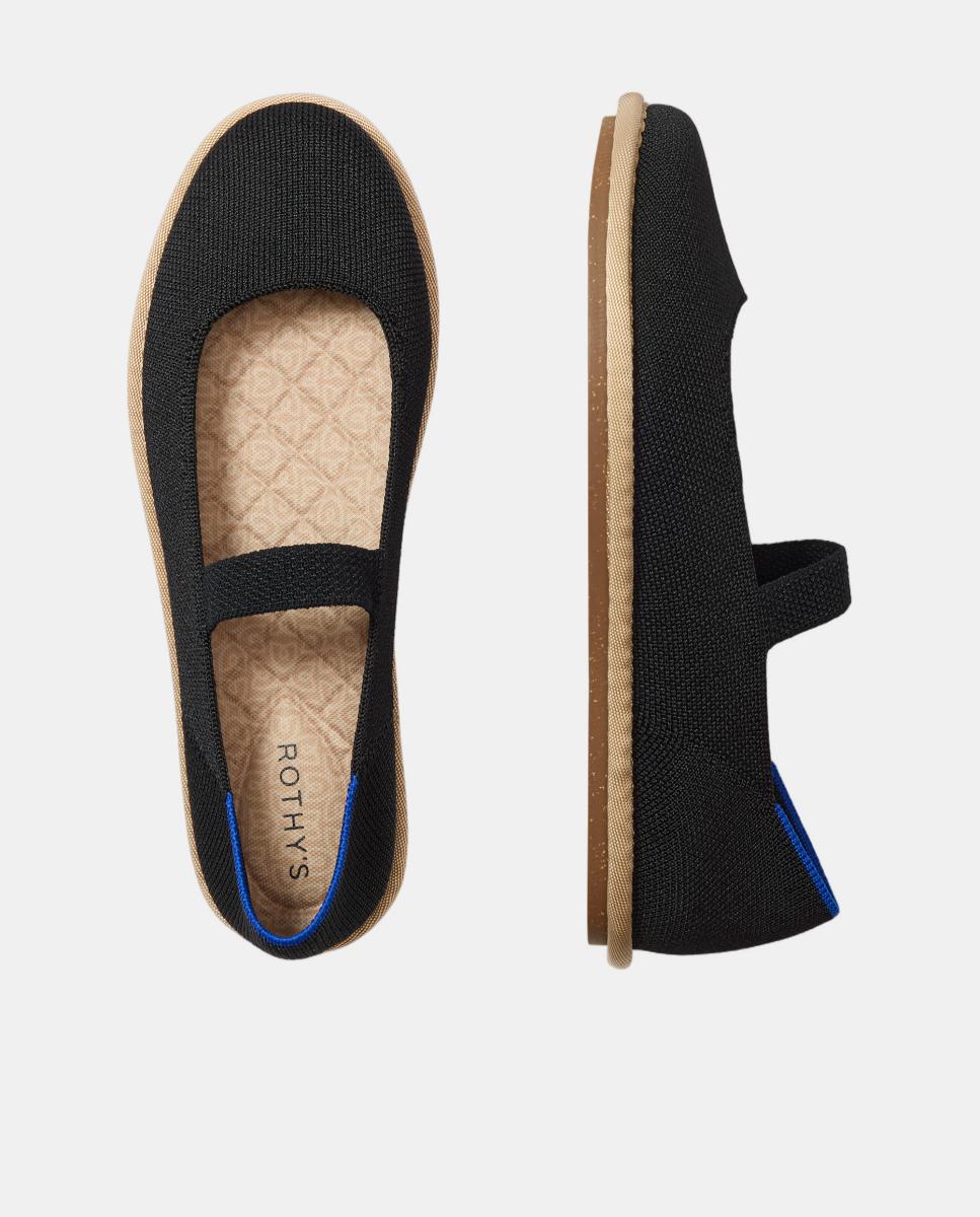 Sapatos de Presilha com Tira Elástica e Tecido Flexível Preto-7